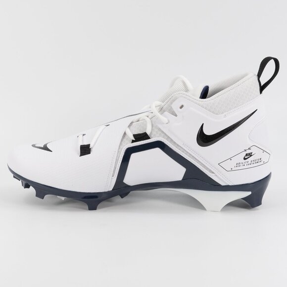 Nike Men\'s Alpha Menace Pro 3 Football Cleats White/Navy CT6649-108 Multi Size main image 5